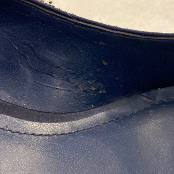 WHBM Midnight Blue Glitter Pumps Kitten Heels Size 9 - Picture 8 of 10